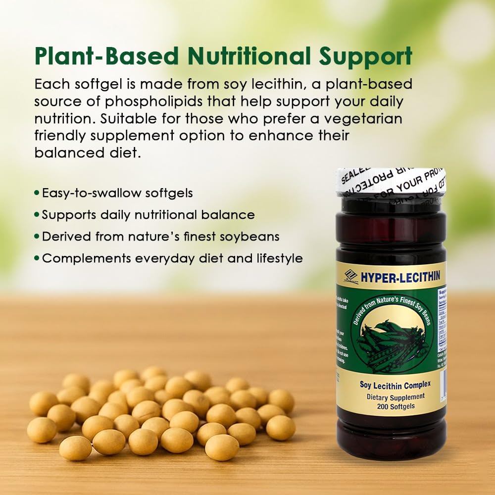 Nu-Health Hyper Lecithin, Soy Lecithin & Ginkgo Biloba Softgel 1 Count