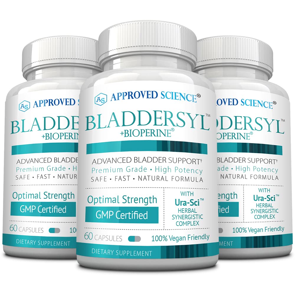 Approved Science Bladdersyl Urinary Incontinence Bladder Support High Absorption Capsules 180