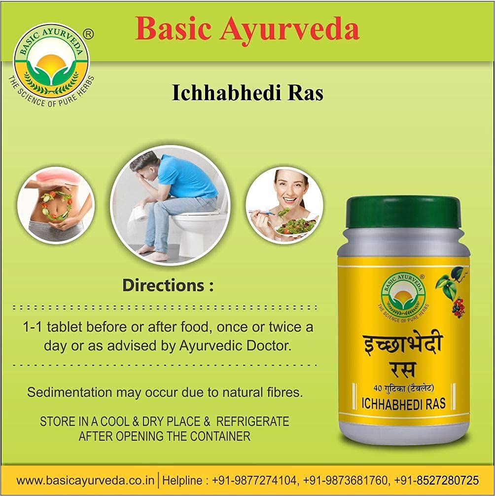 iqra Basic Ayurveda Ichhabhedi Ras Tablet, 40 Tablets