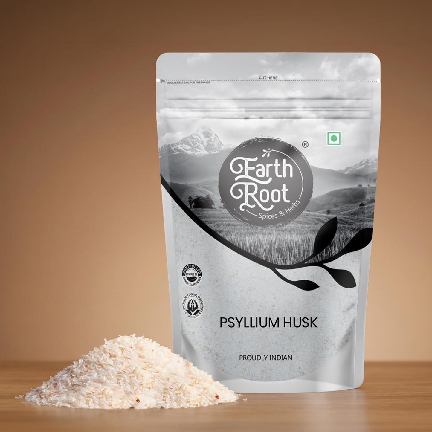 EARTHROOT Isabgol Psyllium Husk Powder, 14.1 Ounce