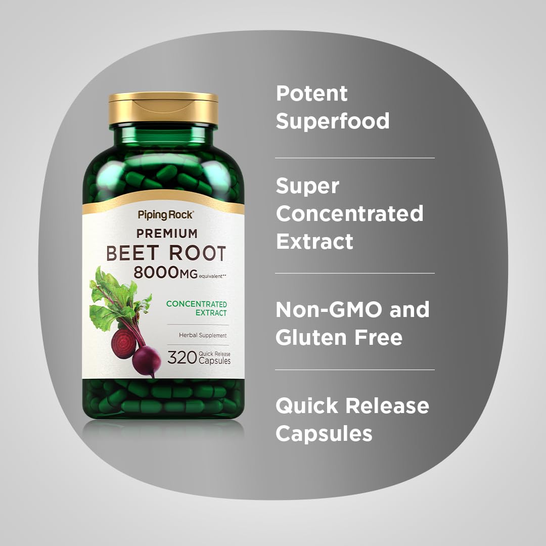 Piping Rock Beet Root Powder Capsules 320 Capsules