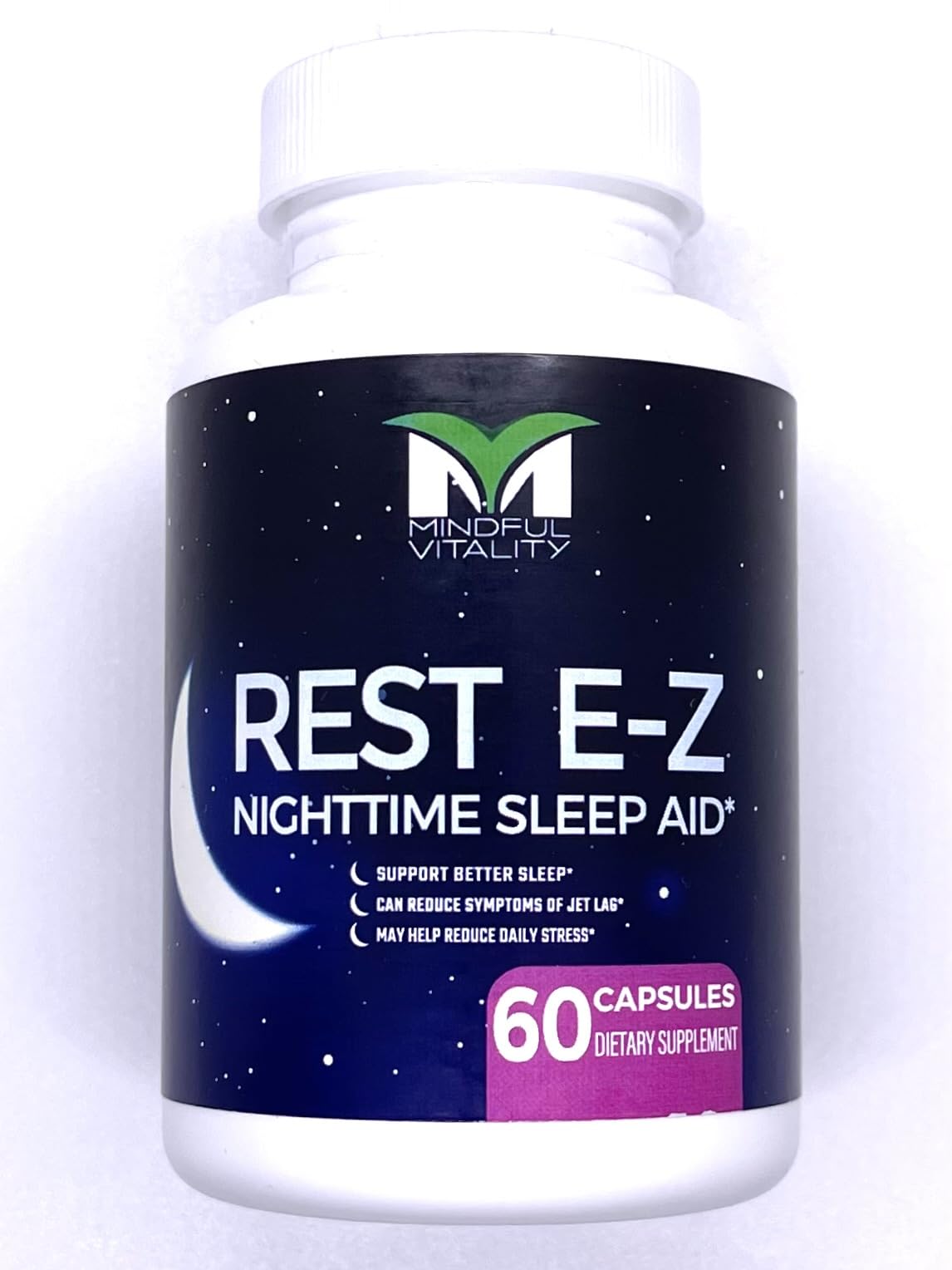 Mindful Vitality Rest E-Z Natural Sleep Aid 60 Capsules