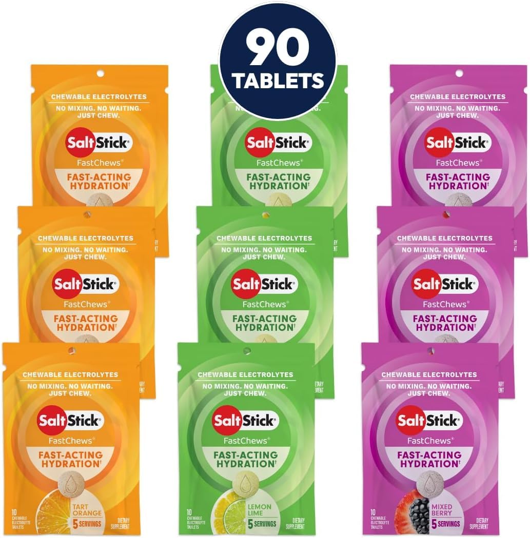 SaltStick Electrolyte FastChews Chewable Electrolyte Tablets, 90 Count