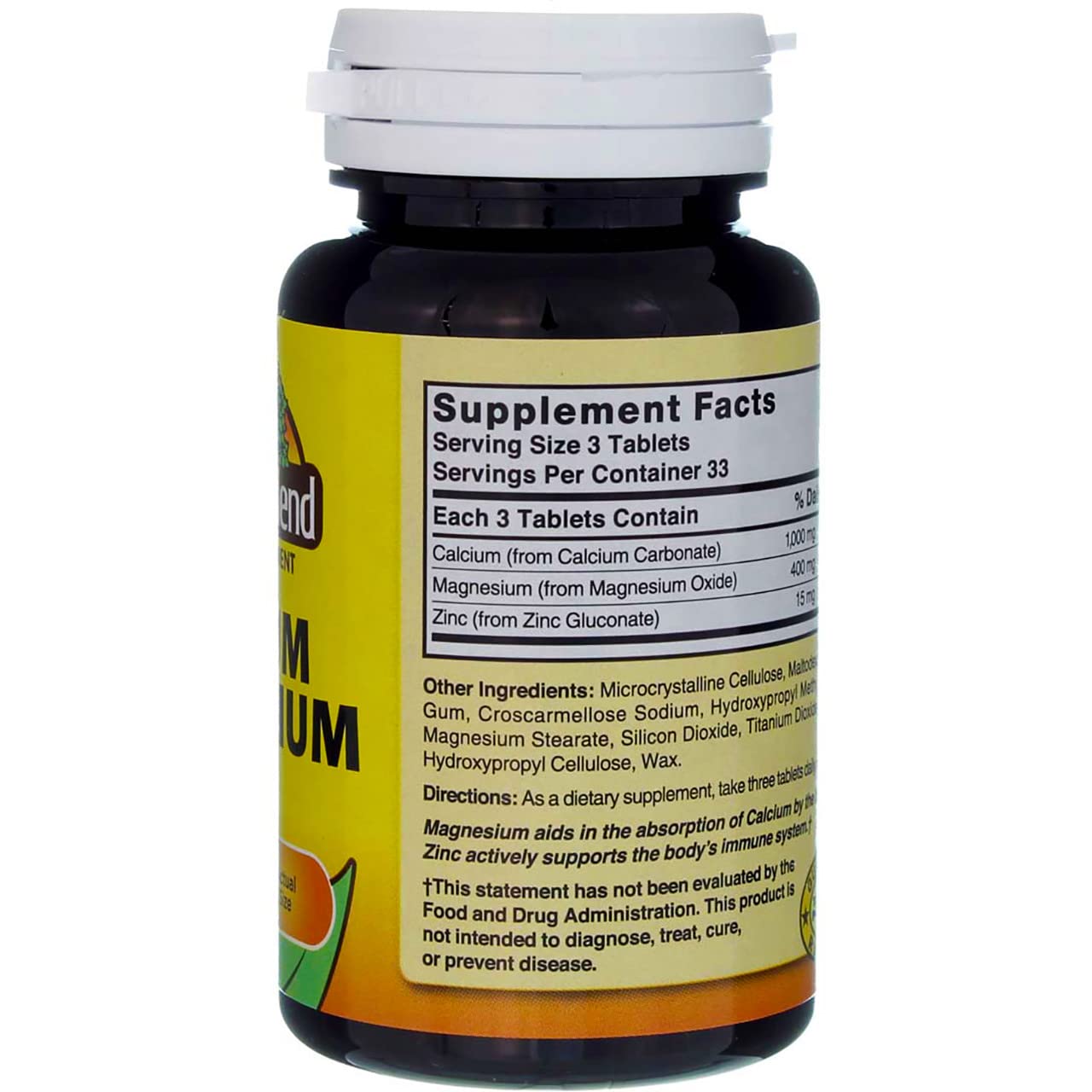 Nature's Blend Calcium Magnesium Zinc, 200 Tablets