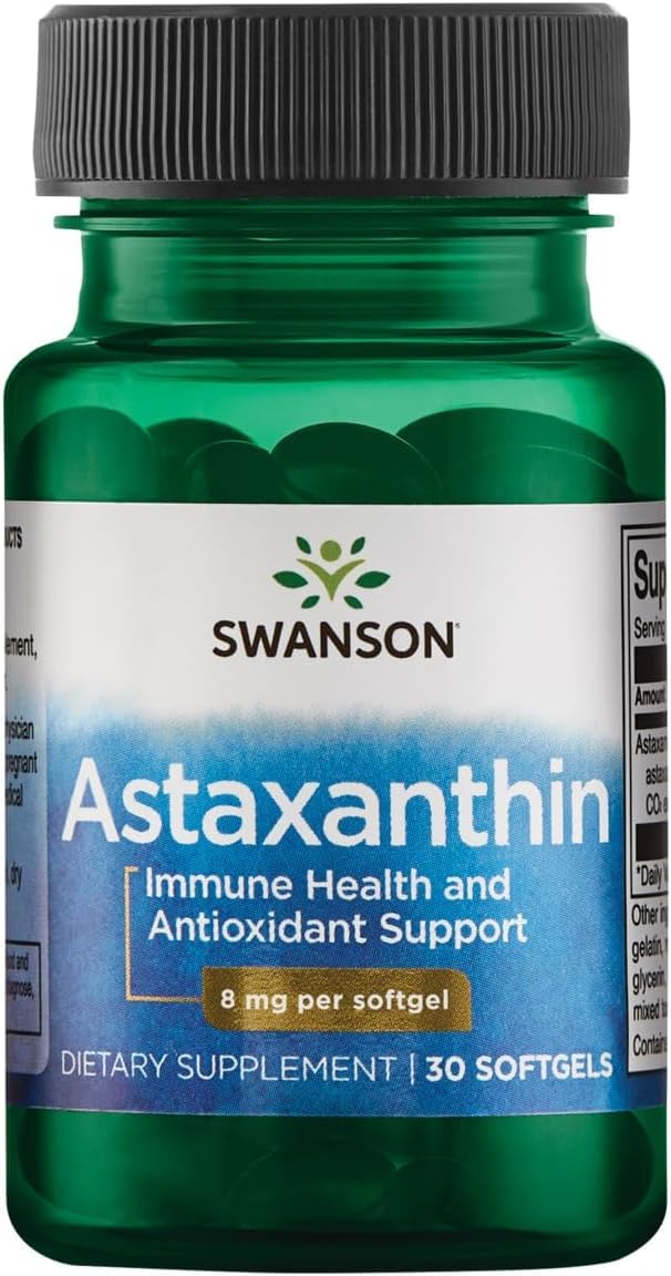 Swanson High Potency Astaxanthin 8 mg Softgels, 30 Count