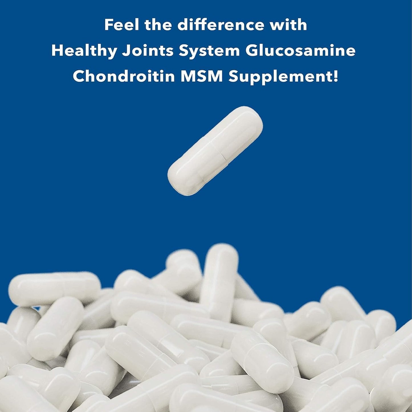 Healthy Joints System Glucosamine Chondroitin MSM Supplement for Joint & Bone Health 120 Capsules