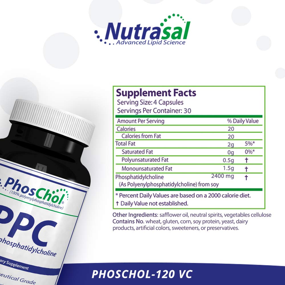 Nutrasal PhosChol 600mg Capsules, 120 Count
