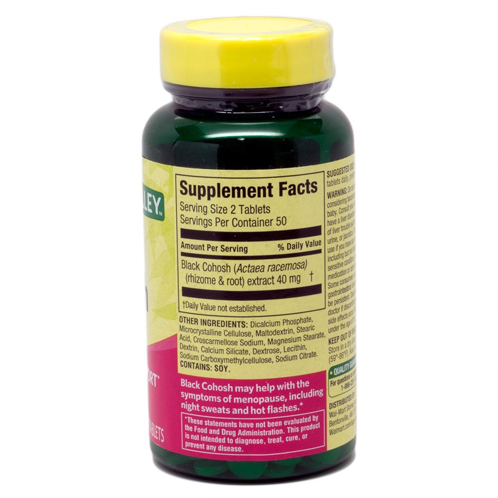 Spring Valley Black Cohosh Extract Tablets 100