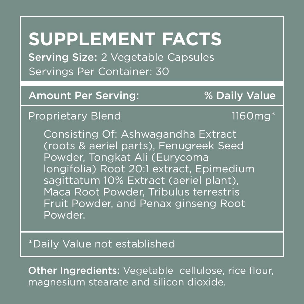 Pure for Men T-Support Supplement, 60 Capsules