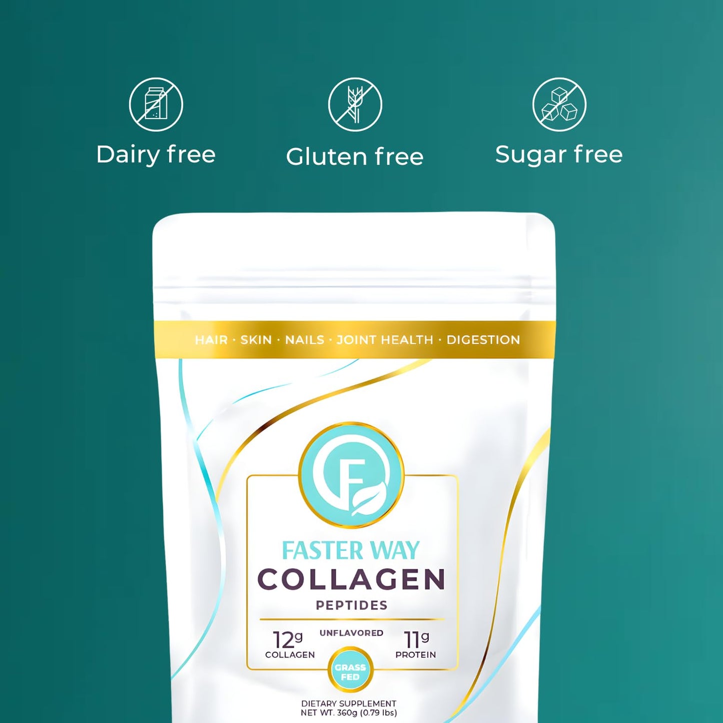 FASTer Way to Fat Loss Collagen Peptides Powder 0.13 oz