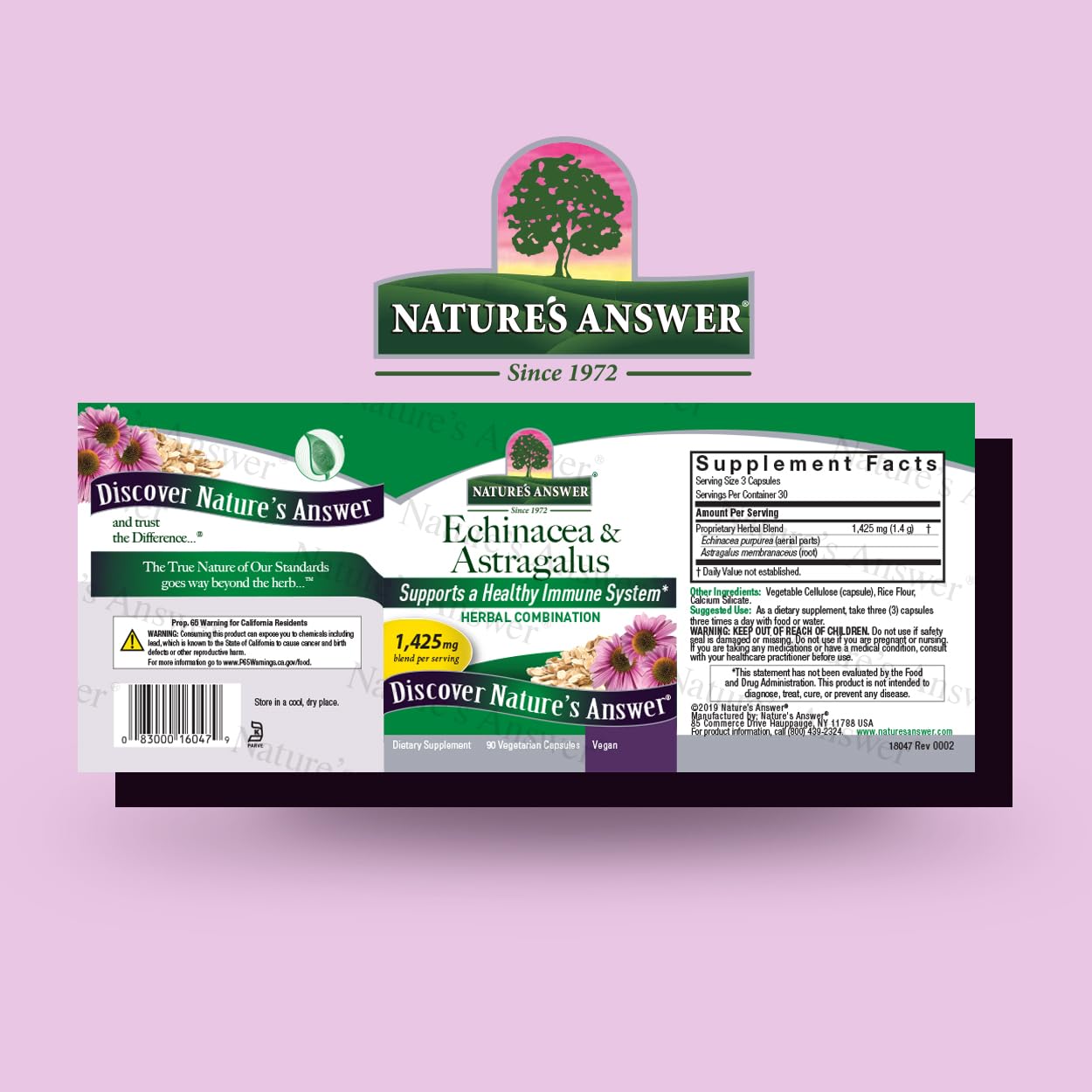 Nature's Answer Echinacea & Astragalus Powder 90 Count
