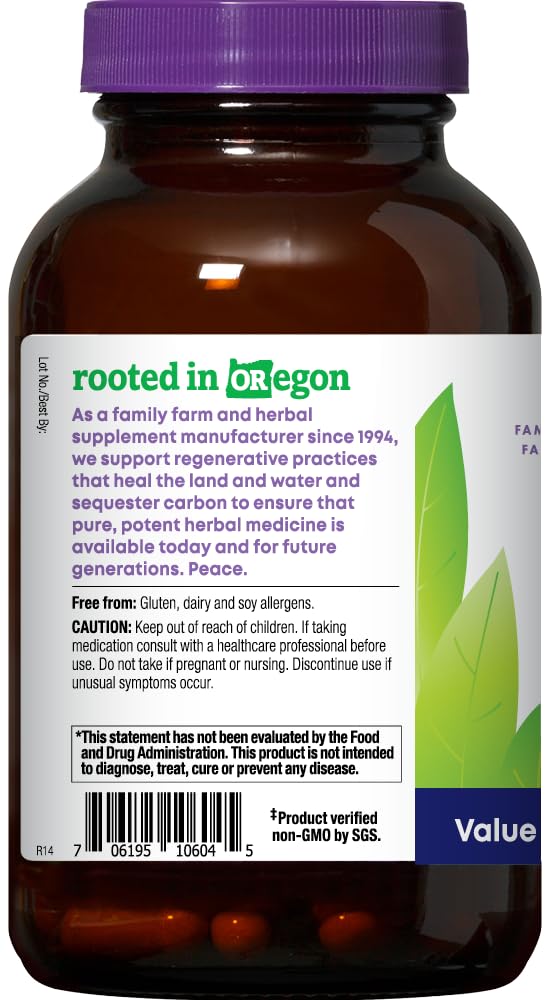 Oregon's Wild Harvest Turmeric 120 Vegan Capsules