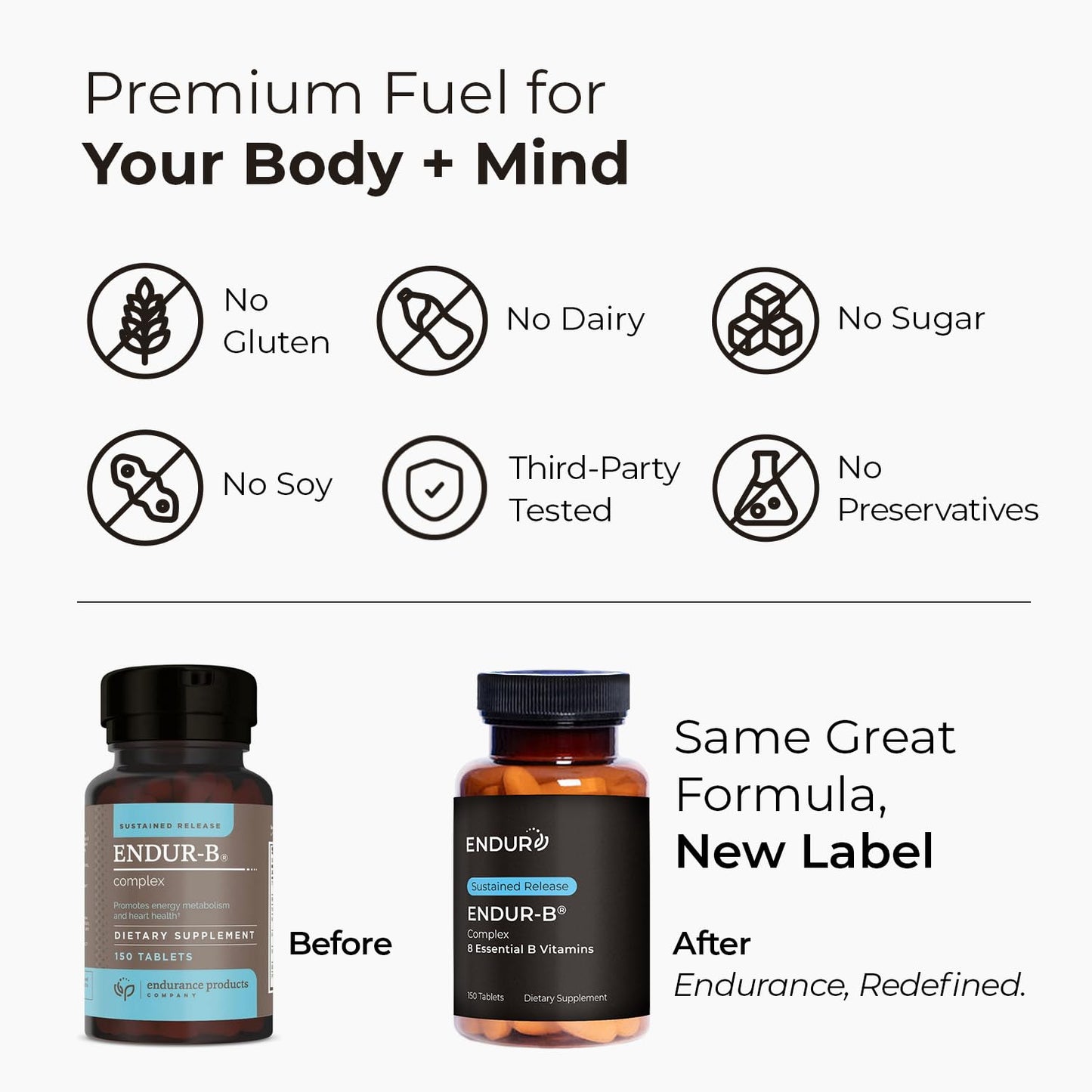 Endurance Products ENDUR-B® Complex Sustained Release B-Vitamin Formula Tablet, 150 Tablets