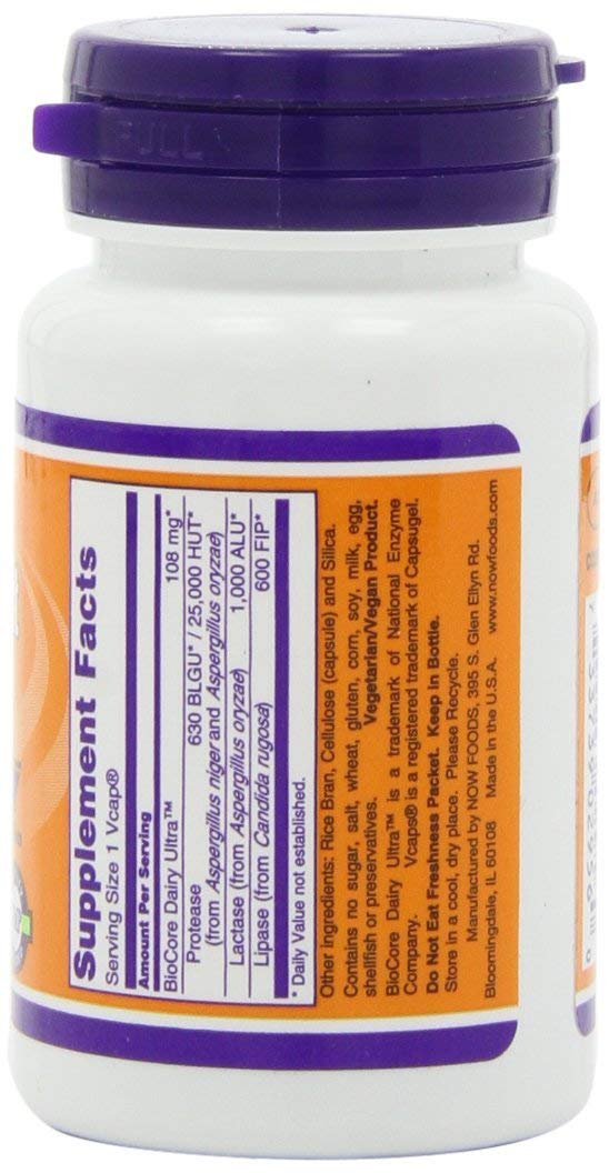 NOW Foods Dairy Digest Complete Capsules 180 Count