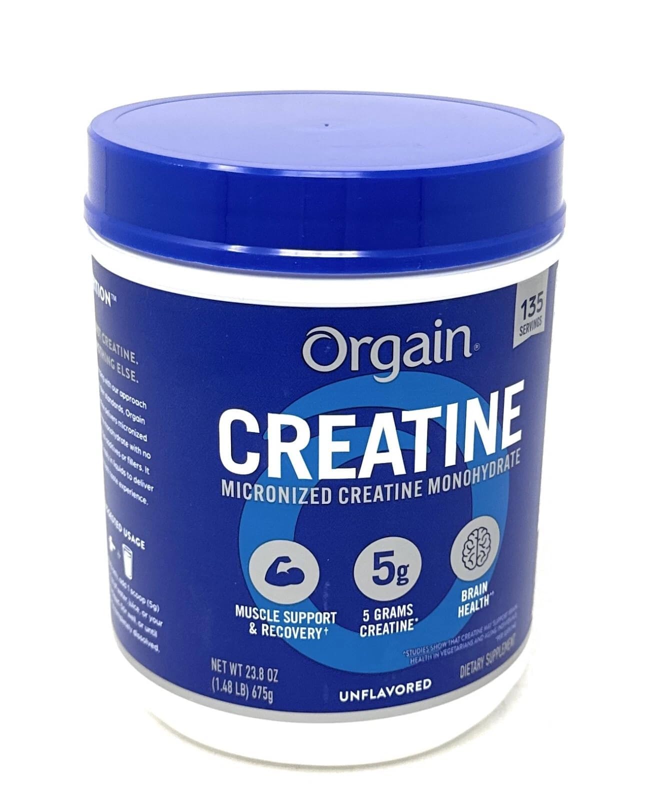 Orgain Micronized Creatine Monohydrate Powder, Unflavored, 23.8 oz