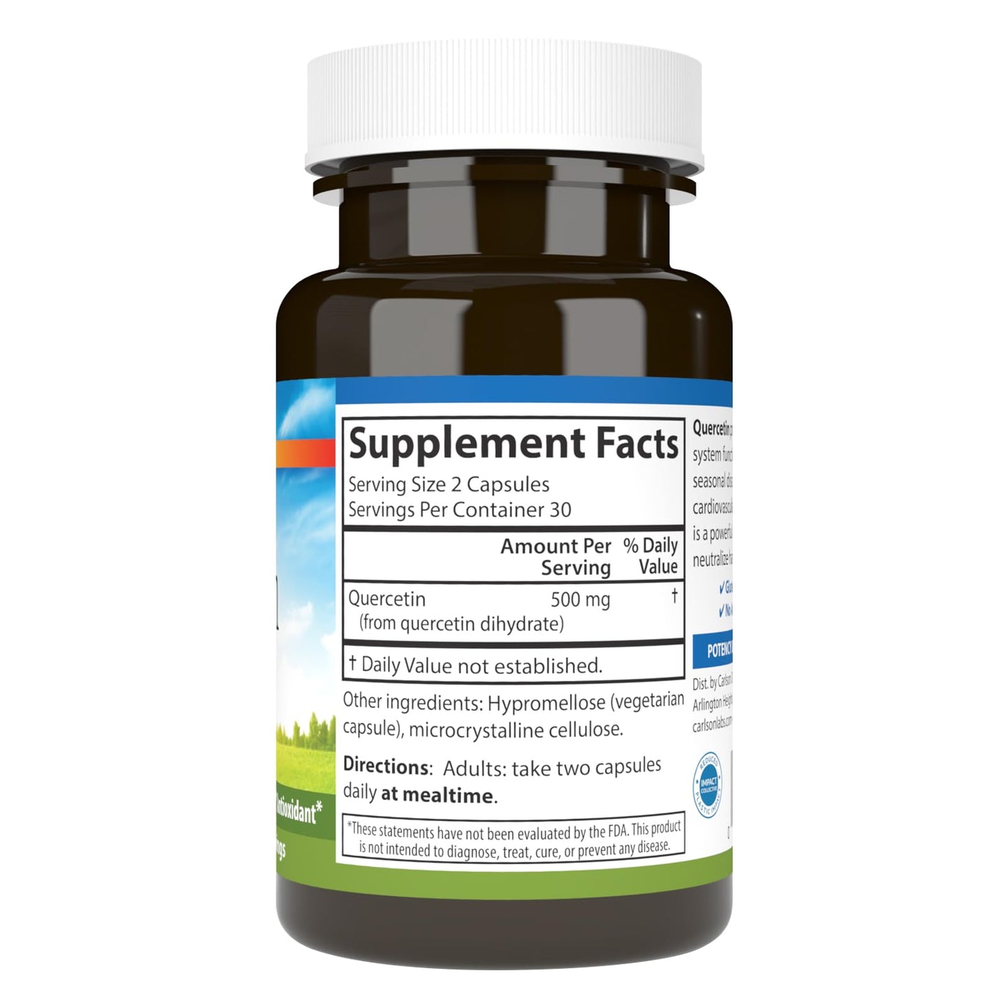 Carlson Quercetin 500 mg Capsules, 60 Count