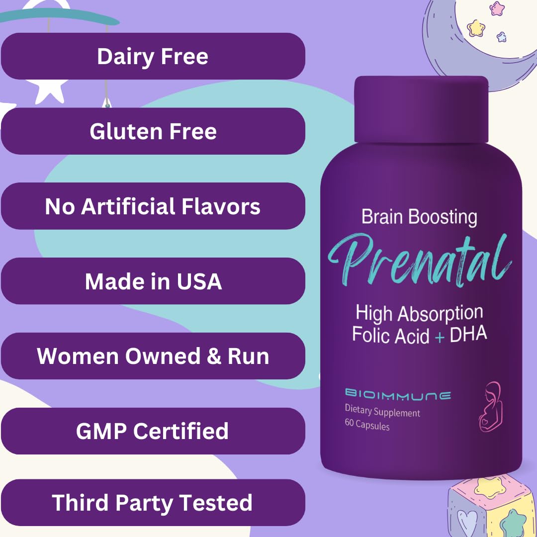 BioImmune Ultra Strength Bio-Available Prenatal Vitamins Capsule 60 Count