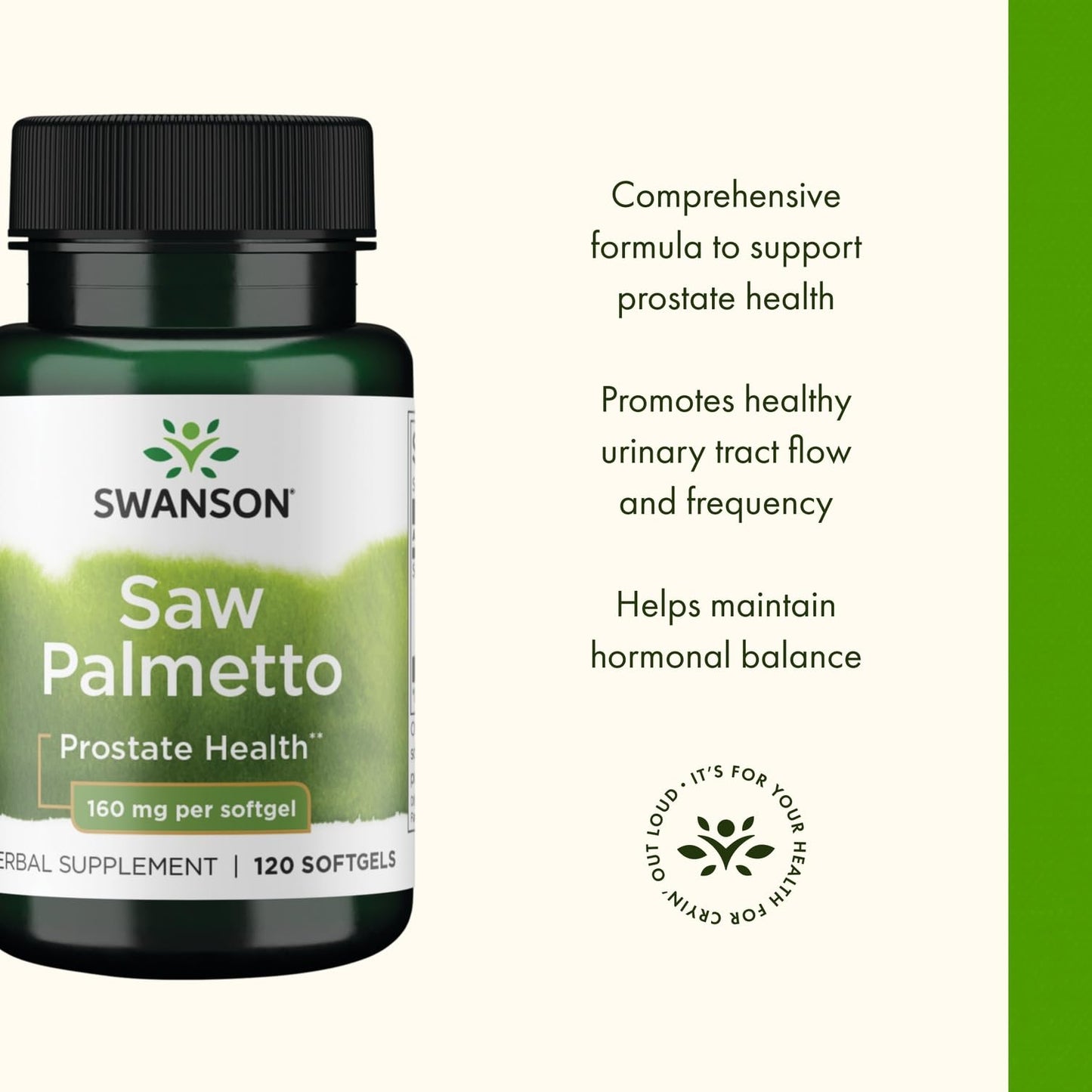 Swanson Saw Palmetto Softgels 120