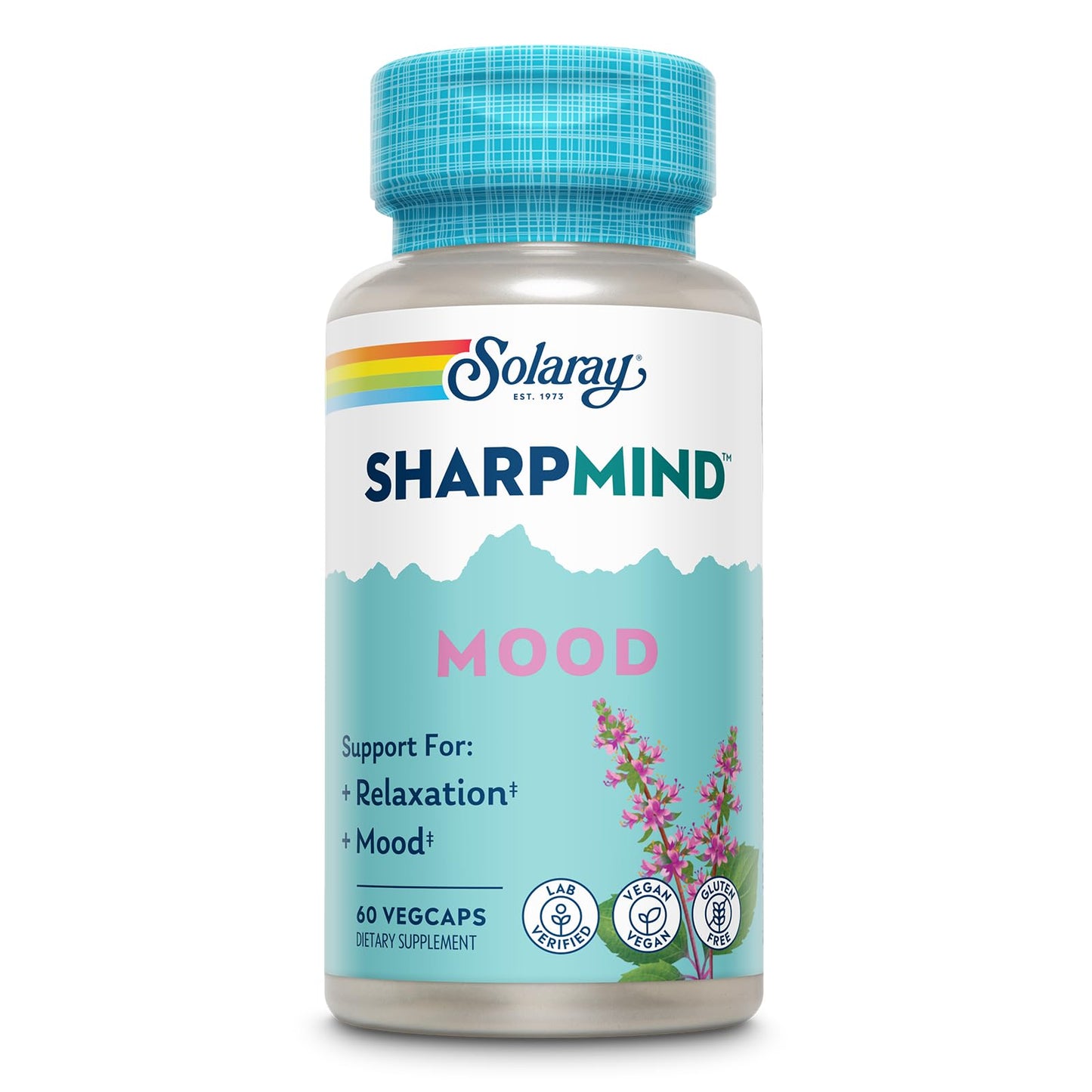 SOLARAY SharpMind Mood Support Supplement Capsules, 60 Count