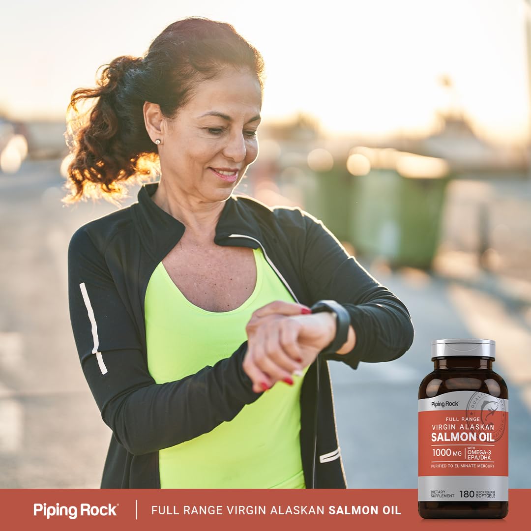 Piping Rock Wild Alaskan Salmon Oil Softgel 180 Count