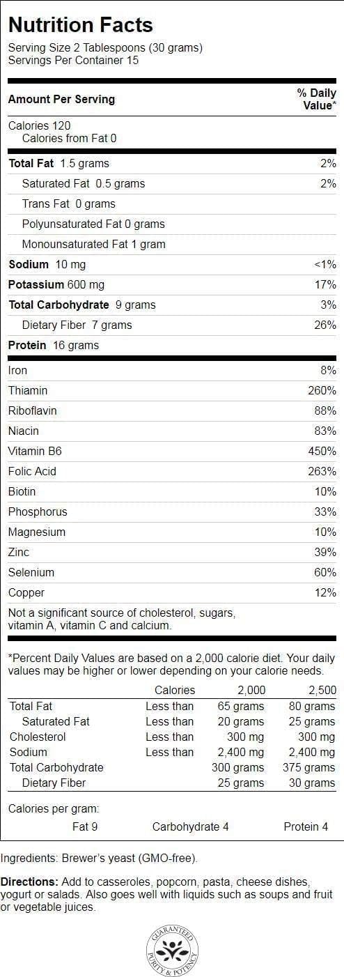 Swanson 100% Pure Brewer's Yeast Powder, 1 lb
