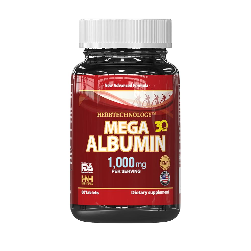 Dr.K&C Mega Albumin Protein Supplement 1000mg Tablets, 60 Count