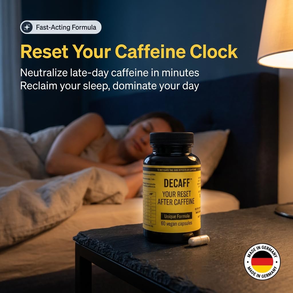 DECAFF Reset After Caffeine Fast-Acting Caffeine Eliminator, Capsules, 60 Count