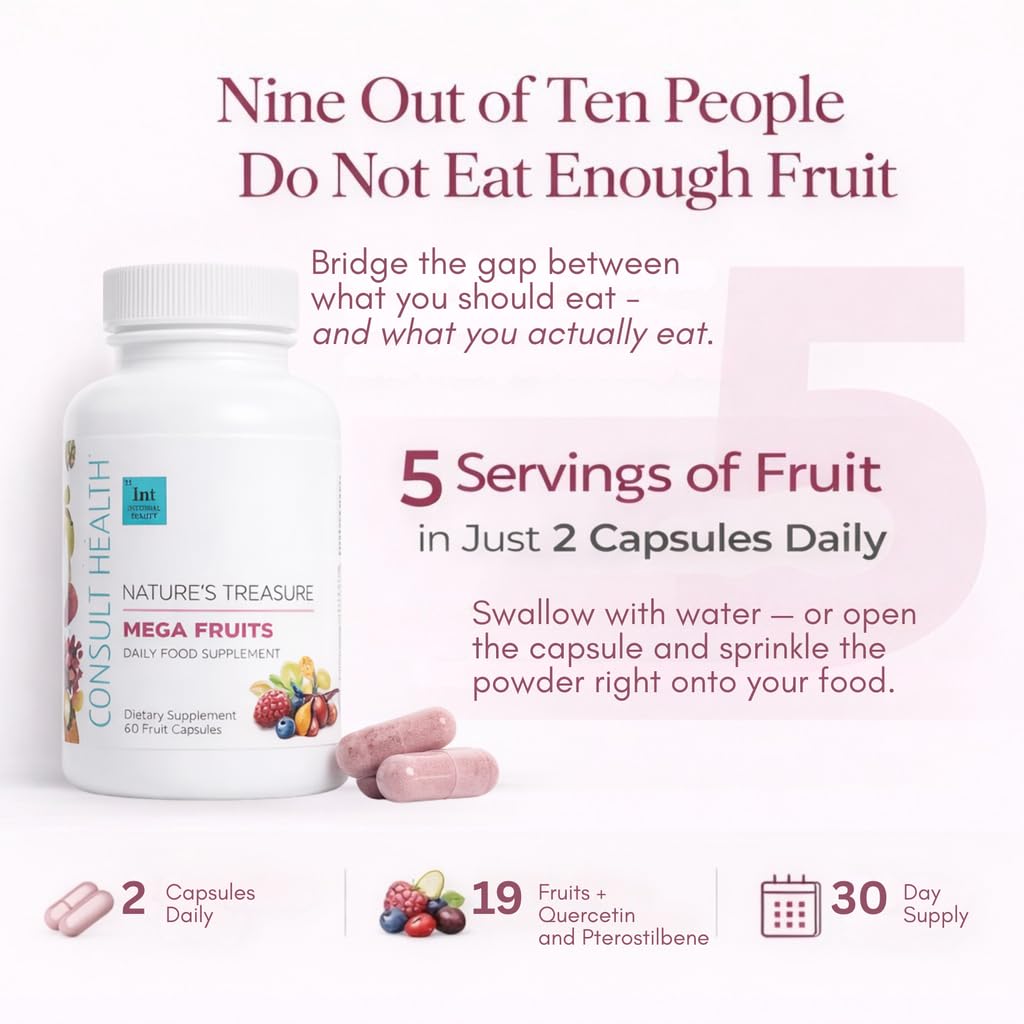 Consult Health Nature's Treasure Fruit & Veggie Superfood Supplement Capsules 120 Count
