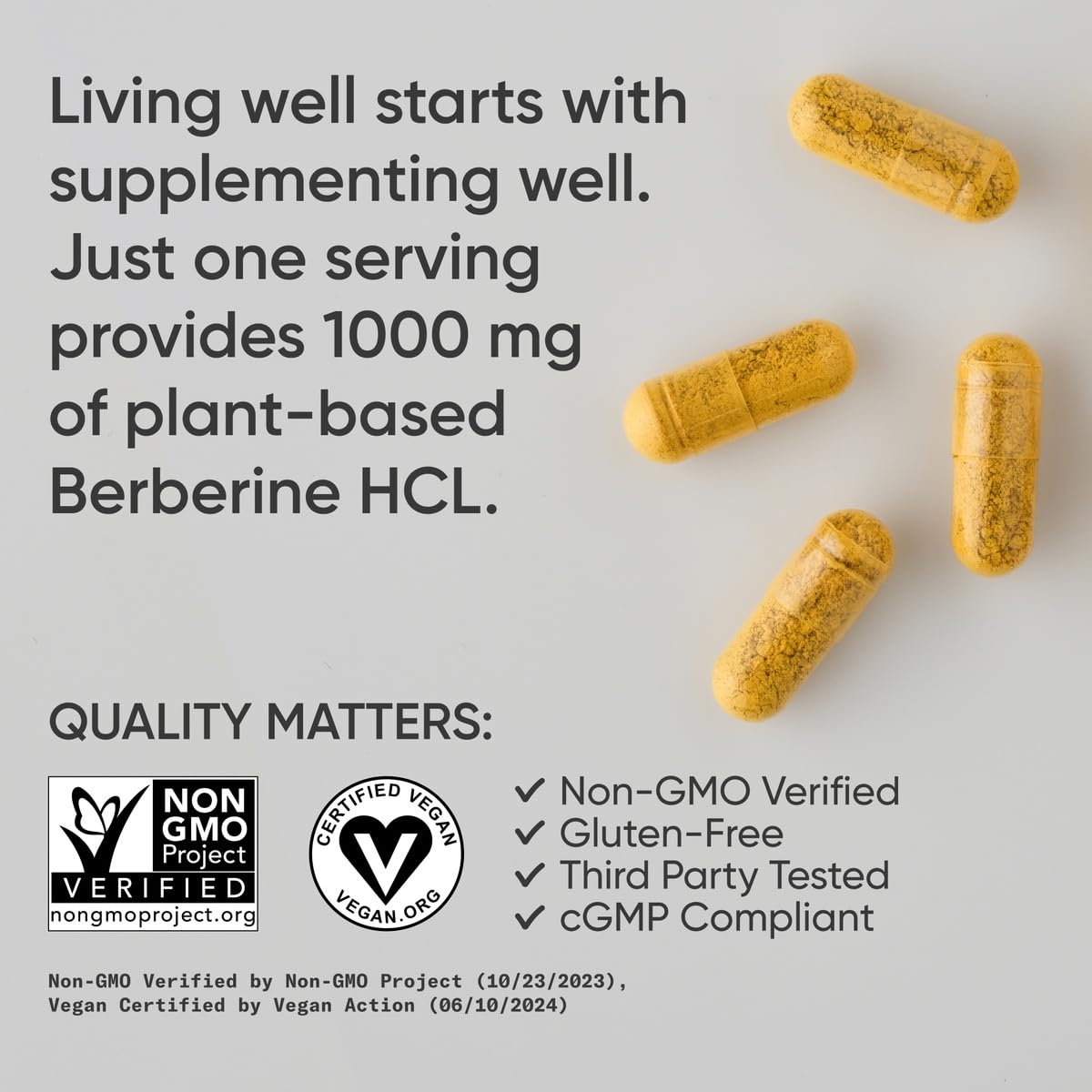 Sports Research Berberine 1000mg Capsule 120 Count