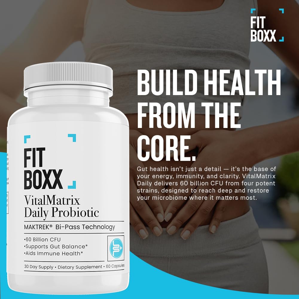 Fit Boxx VitalMatrix Daily Probiotic Capsules 60 Count