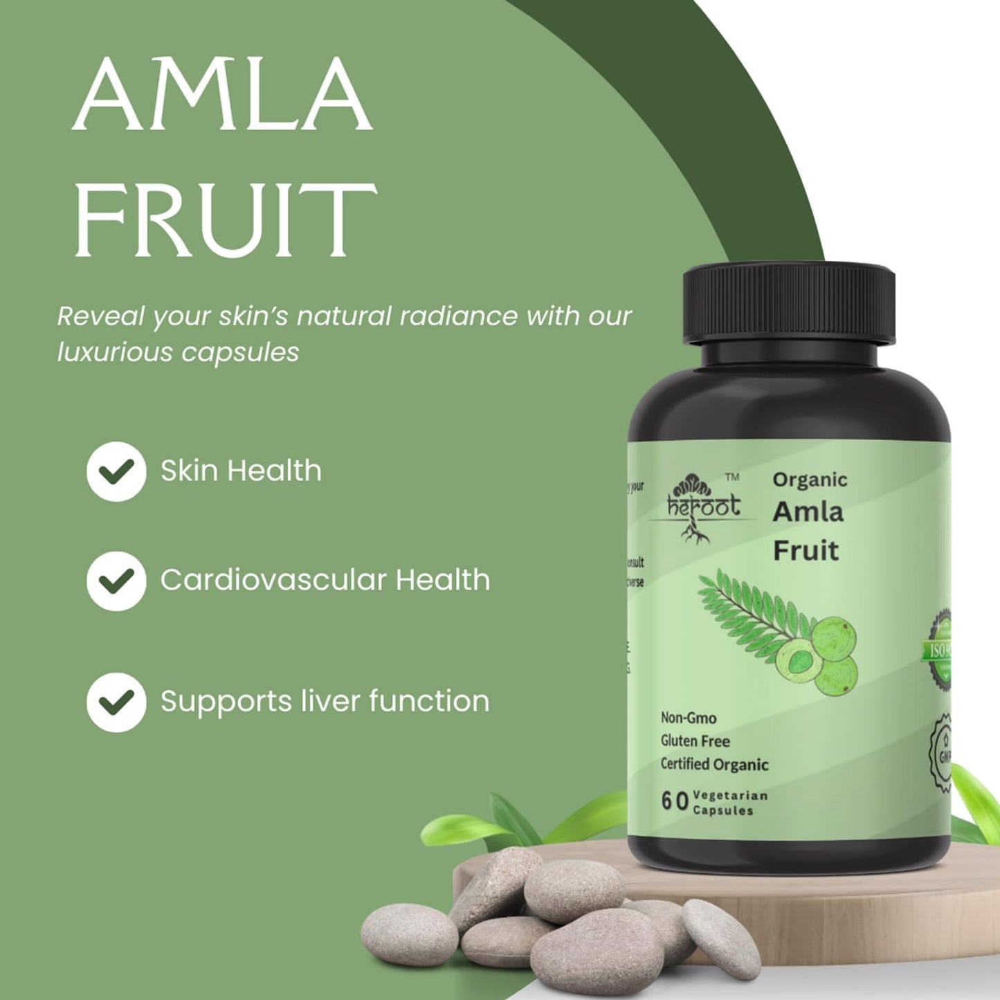 Heroot Organic Amla Capsule 120 Count