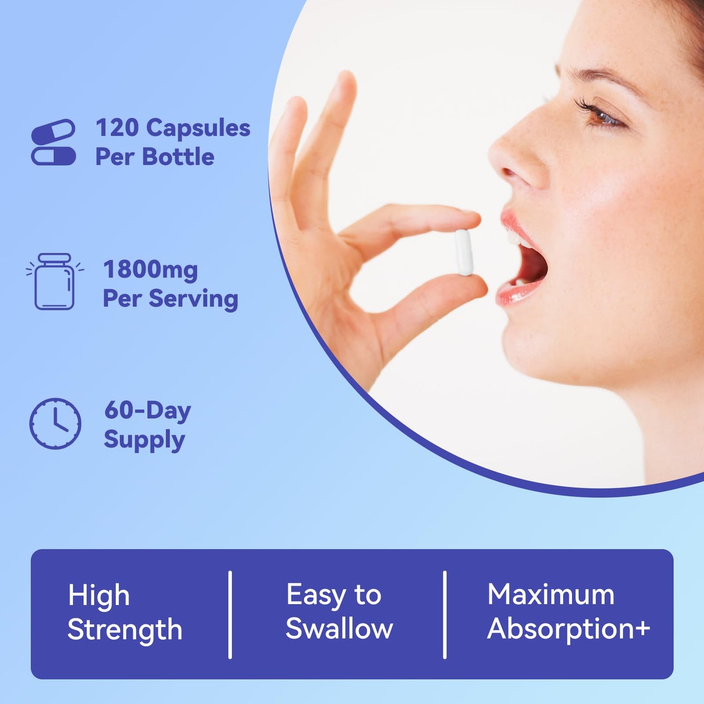 Agumoon Magnesium Supplement with Vitamin D3 & K2, Chelated Magnesium Complex 1800mg, Magnesium L-Threonine & Glycinate, 240 Capsules