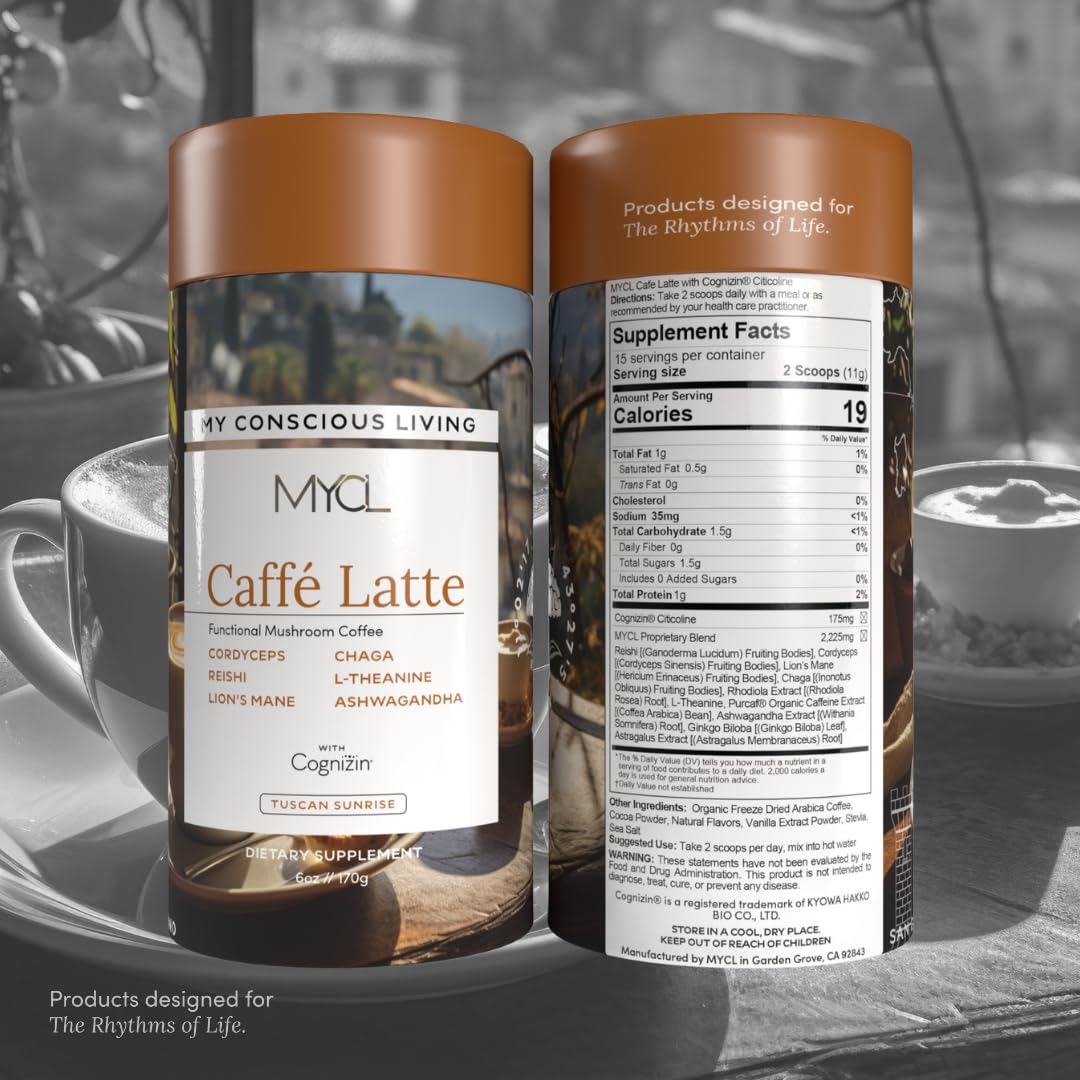 MYCL Cognizin Mocha Latte Mushroom Coffee Powder 6