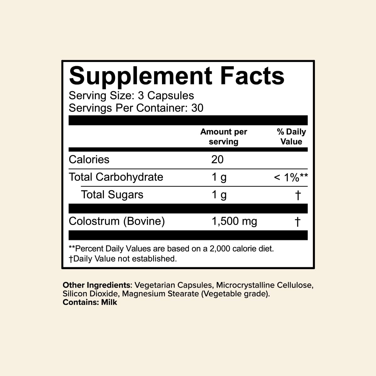 Great Lakes Wellness Colostrum Supplement 90 Capsules