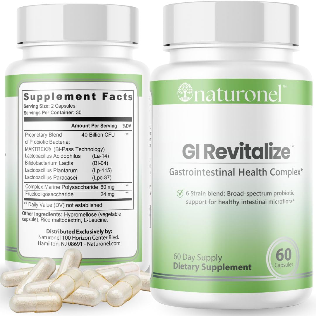 Naturonel GI Revitalize Probiotics for Digestive Health Capsule 60 Count