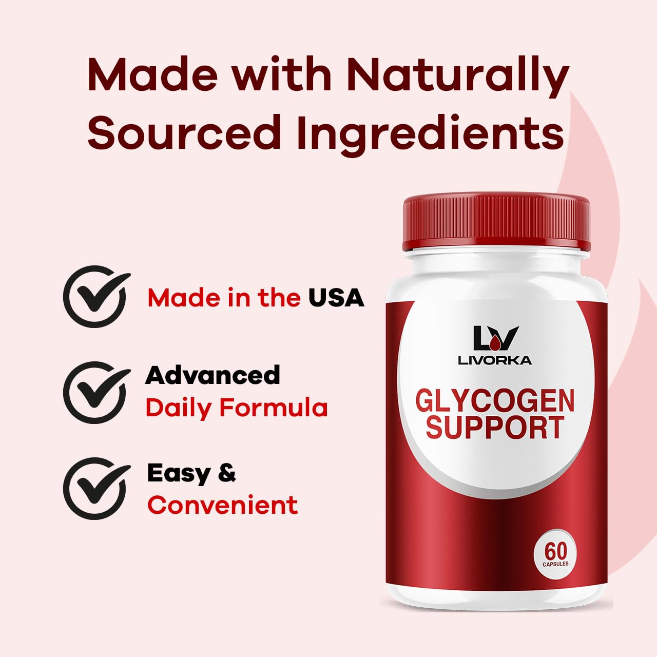 LIVORKA Glycogen Support and Glycogen Control Advanced Formula Capsules, 60 Capsules