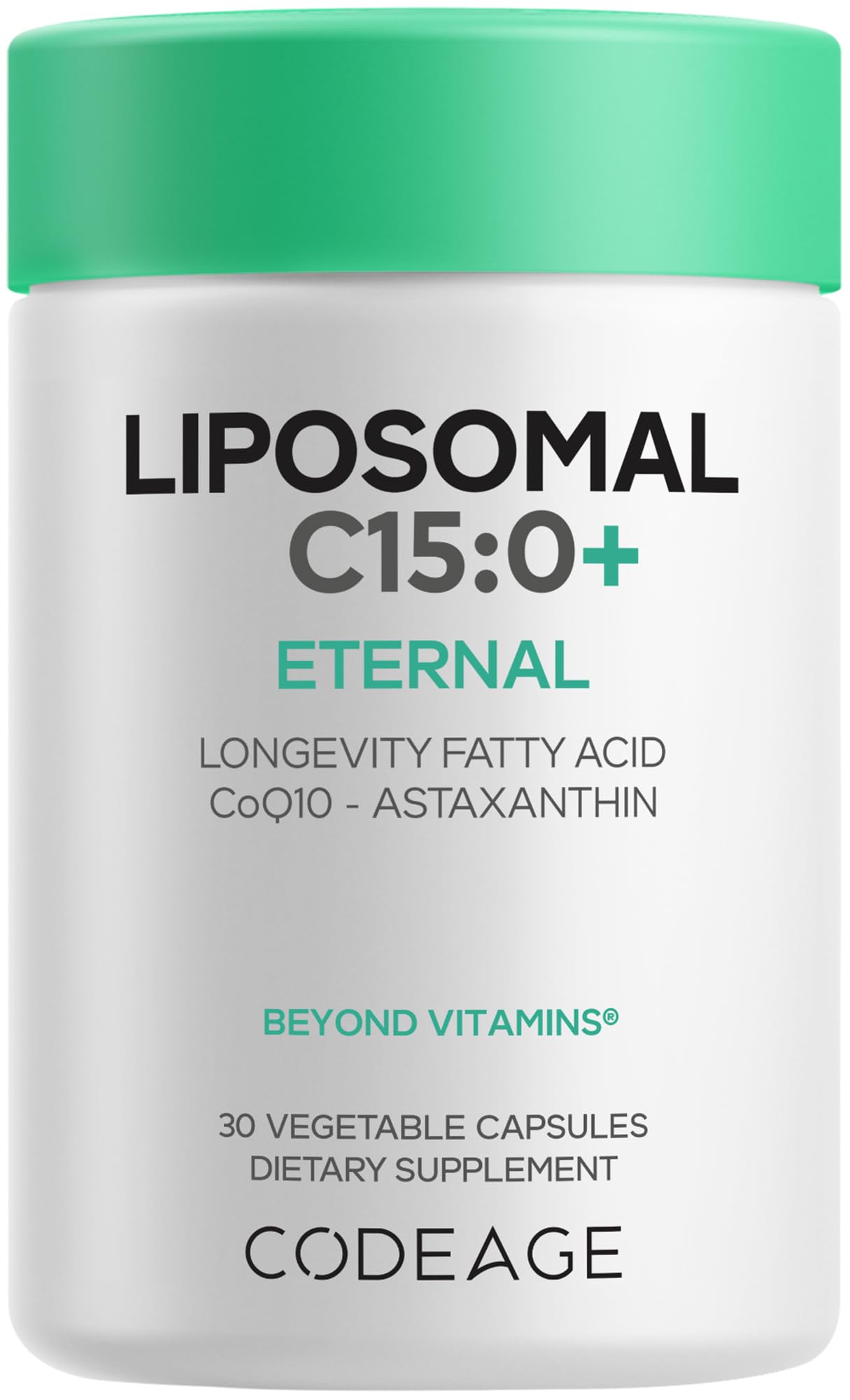 Codeage Liposomal C15:0, Pentadecanoic Acid, CoQ10, Astaxanthin Capsule, 30 Count