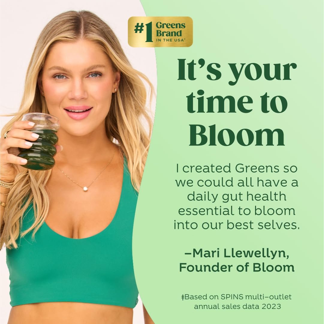 Bloom Nutrition Superfood Greens Powder, 60 Servings