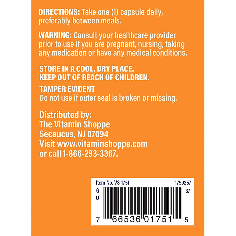 The Vitamin Shoppe Acetyl-L-Carnitine 500mg Capsules (240 Capsules)