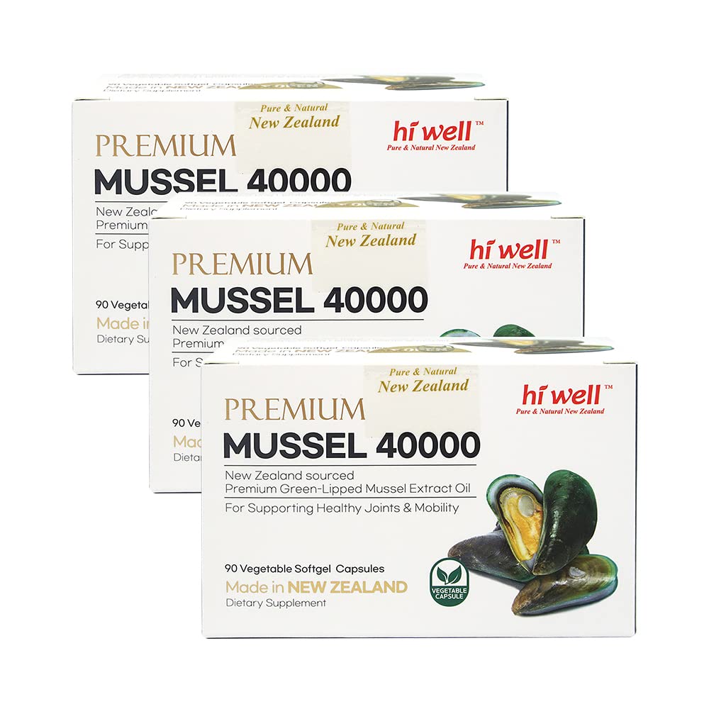 Hi Well Pure & Natural New Zealand Premium Mussel 40000 90Vege Softgel Capsules 270