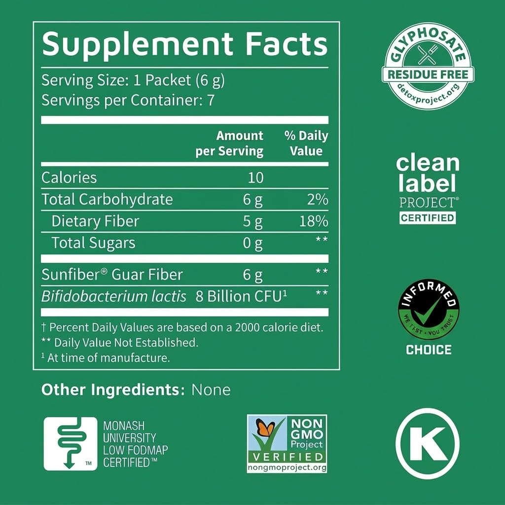 Tomorrow's Nutrition Sunfiber GI 7-Day Kit Powder, 7 Packets