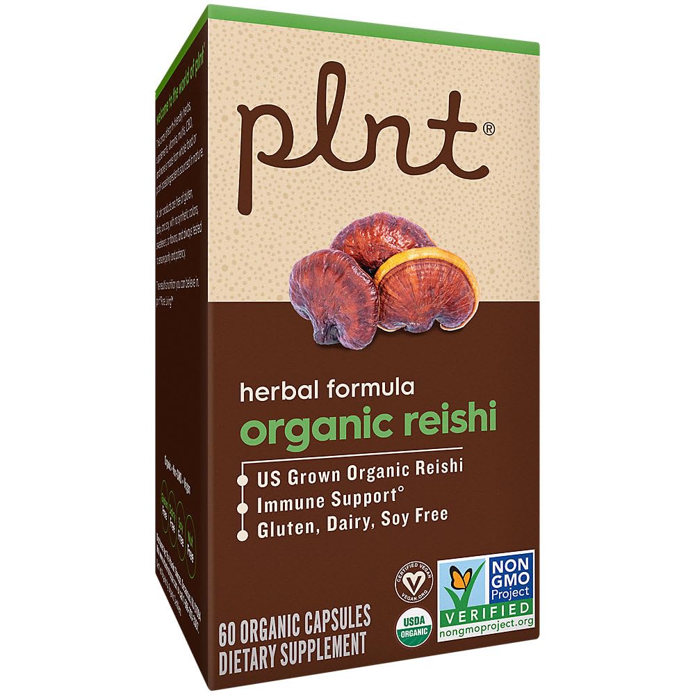 plnt Organic Reishi Immune Support 1000 mg 60 Capsules