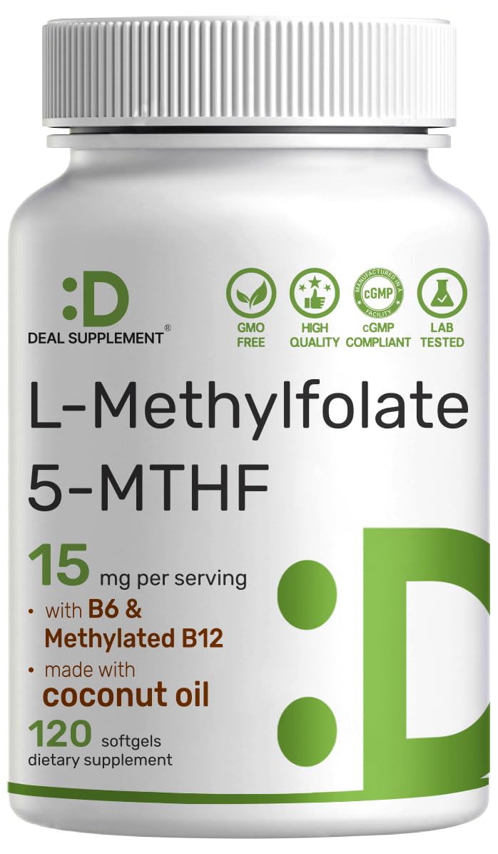 DEAL SUPPLEMENT L-Methylfolate 15 mg Softgels, 120 Count