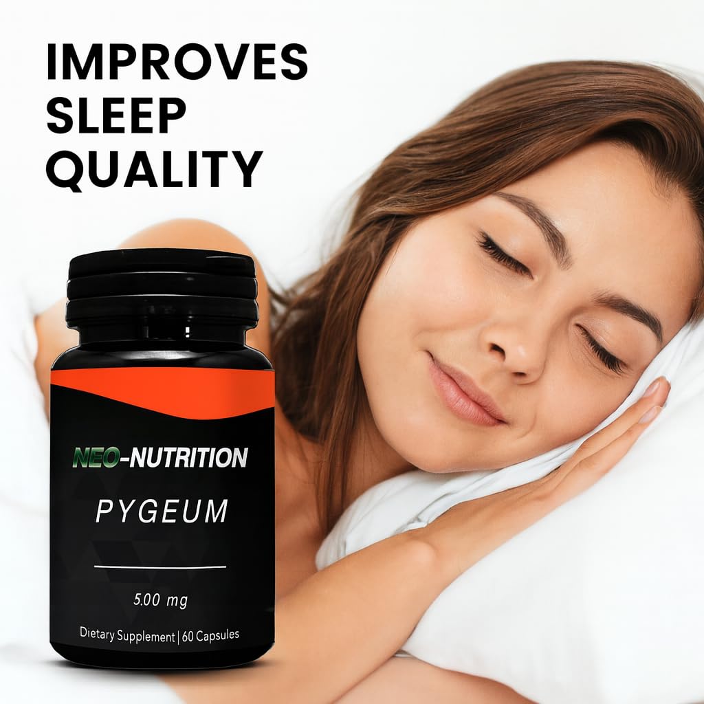NEO-NUTRITION Pygeum Africanum Bark 500mg Prostate Health Capsules, 60 Count