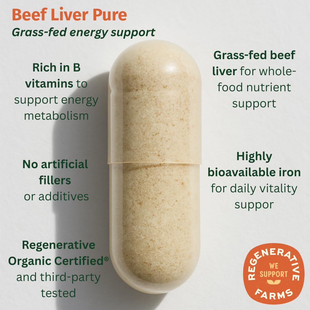 EarthFirst Organic Beef Liver Pure Capsule 180 Count