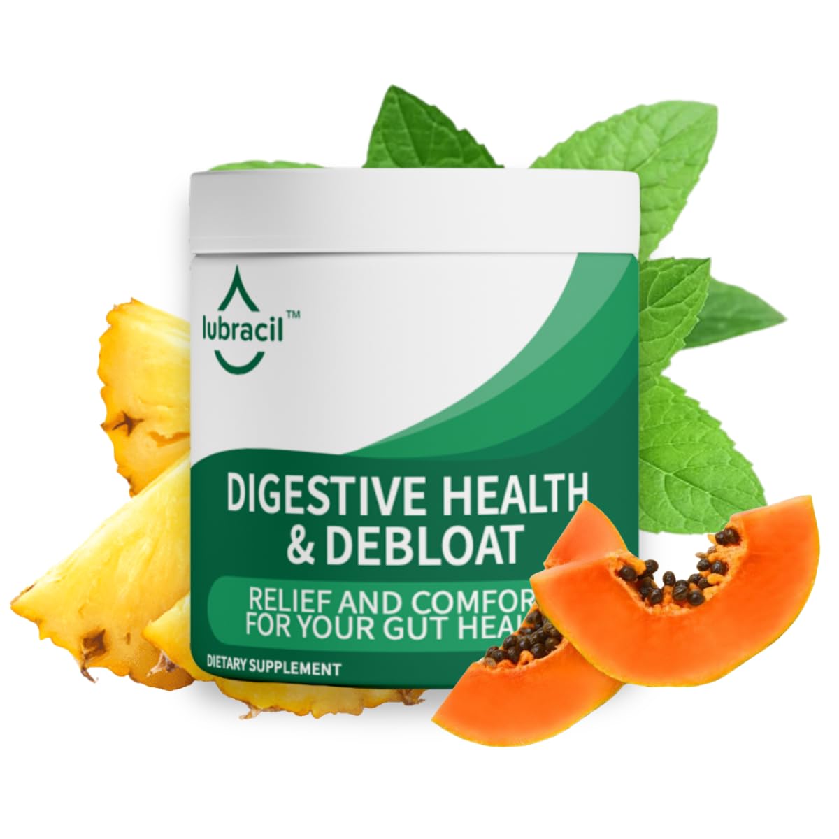 Lubracil Digestive Health & Debloat Formula for Women Capsules, 90 Count