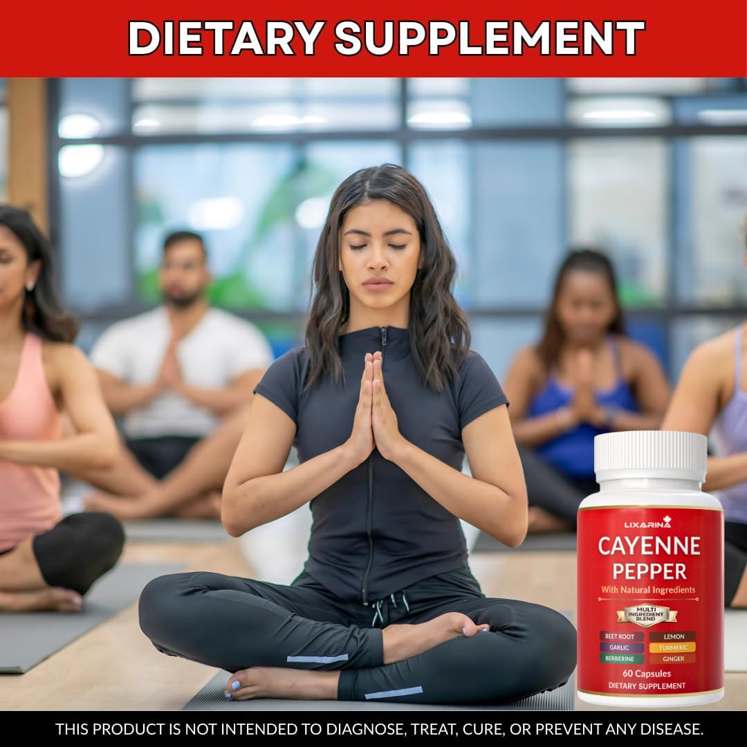 LIXARINA Cayenne Pepper Capsules 120 Count