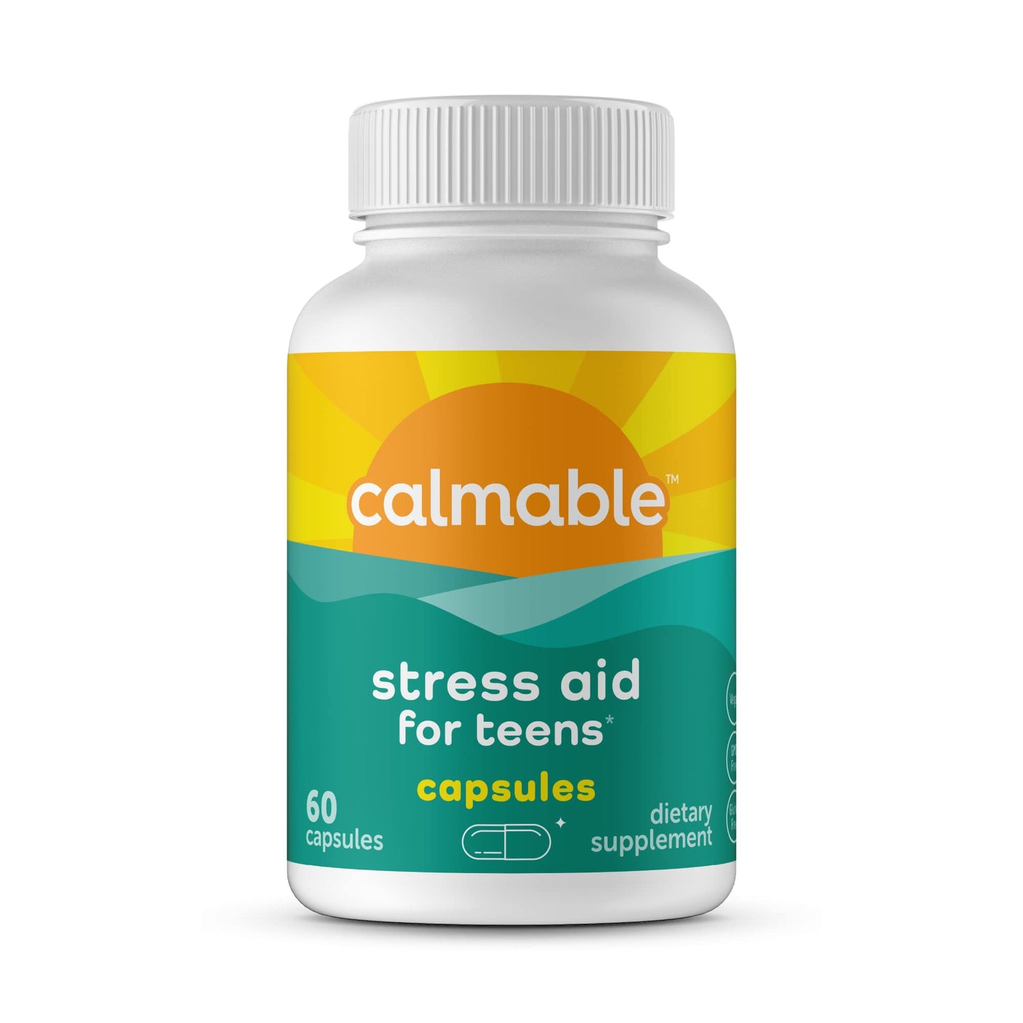 Calmable Stress Relief Aid for Teens Capsules 60 Count