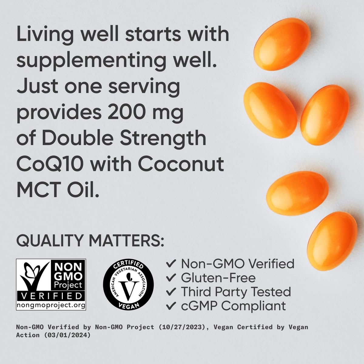 Sports Research CoQ10 200mg Softgels, 90 Count