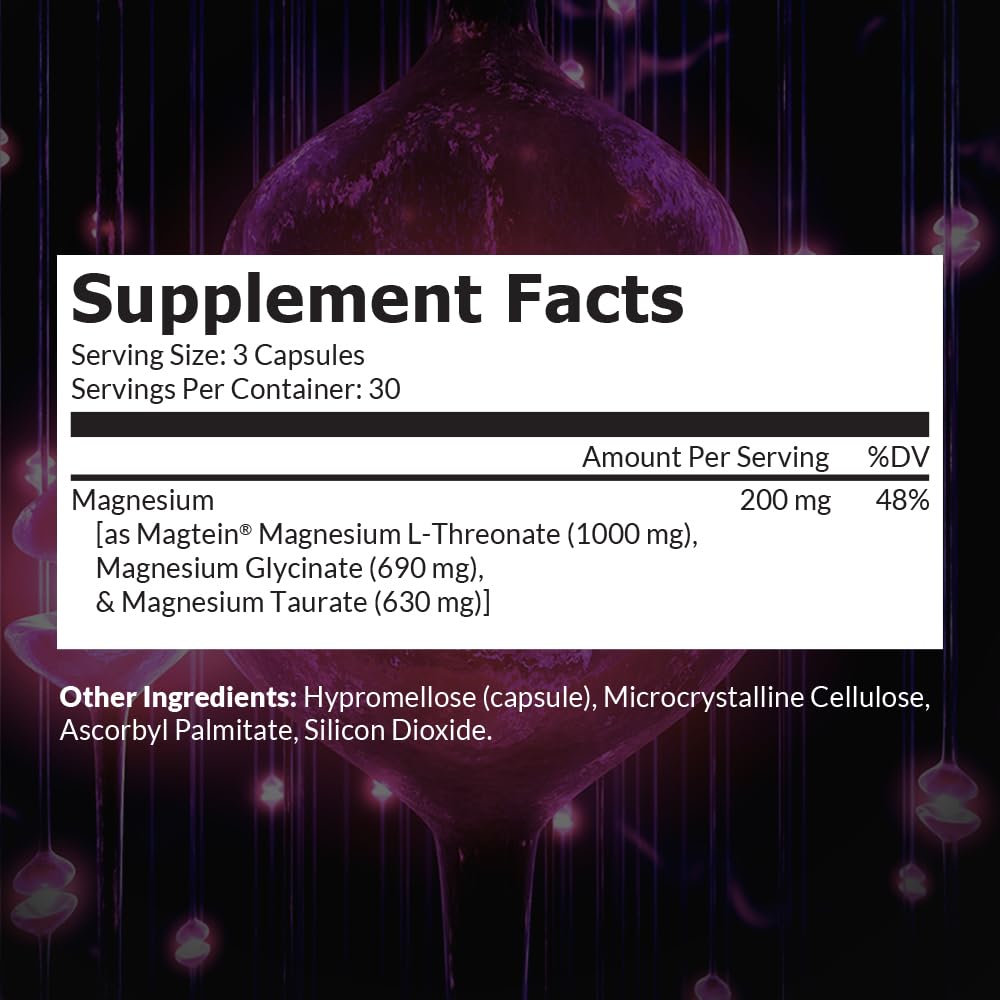 Intelligent Labs MagEnhance Magnesium Complex with Magtein L-Threonate Glycinate Capsule for Sleep, 90 Count